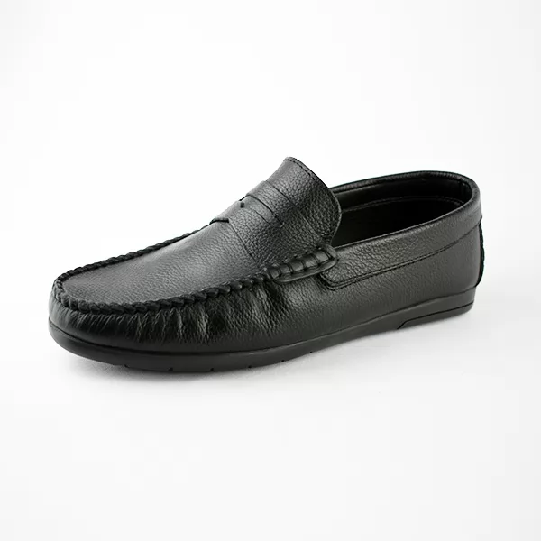 Moccasin pour homme confort 469 noir cuir  sandale médicale femme confortable Maroc